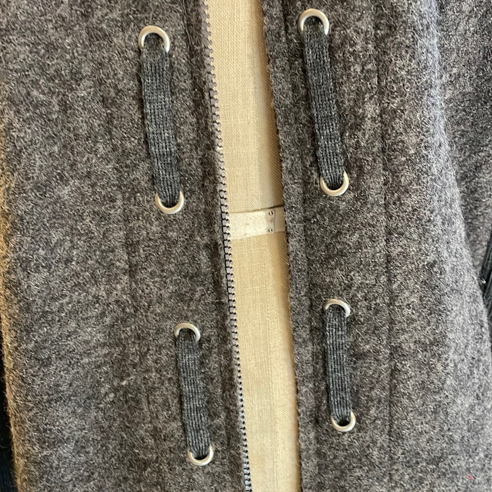 Carole Little wool grey cardigan with zipper - Picture 3 of 8